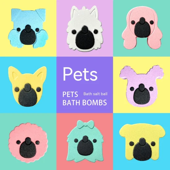 개와 고양이를 위한 공장 맞춤형 OEM 목욕 소금 공, 애완동물 목욕 SPA